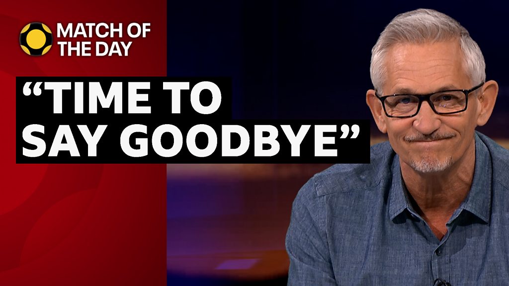 Lineker says emotional farewell on final Match of the Day